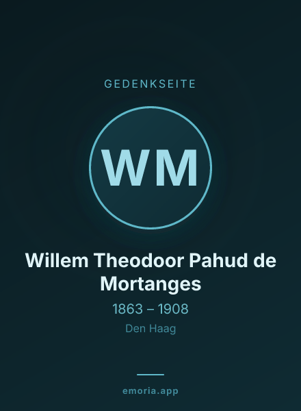 Gedenkportrait von Willem Theodoor Pahud de Mortanges