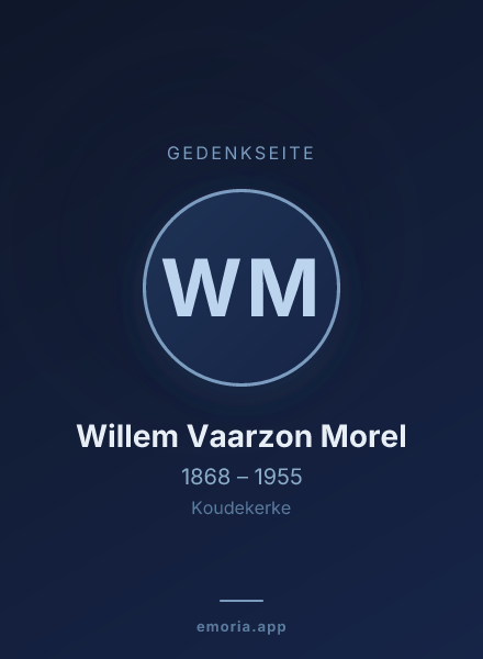 Gedenkportrait von Willem Vaarzon Morel