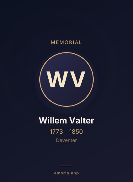Memorial portrait of Willem Valter