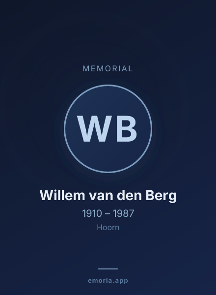 Memorial portrait of Willem van den Berg