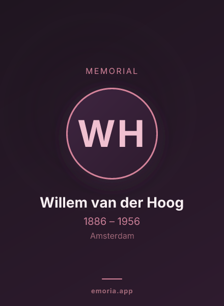 Memorial portrait of Willem van der Hoog