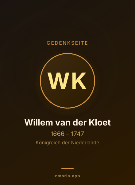 Gedenkportrait von Willem van der Kloet