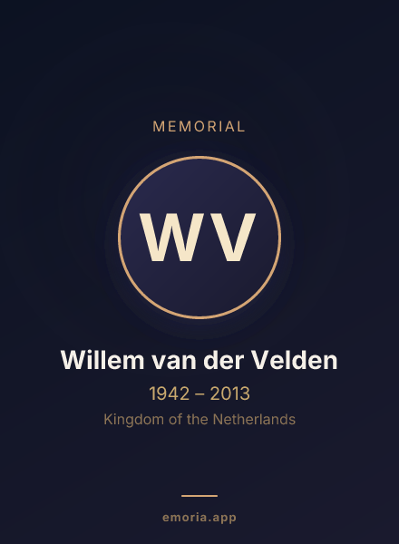 Memorial portrait of Willem van der Velden