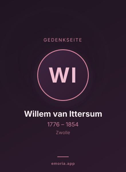 Gedenkportrait von Willem van Ittersum