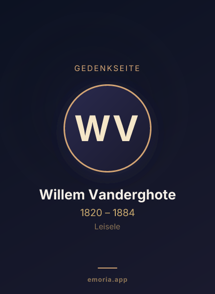 Gedenkportrait von Willem Vanderghote