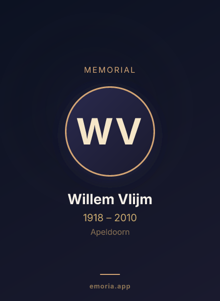 Memorial portrait of Willem Vlijm