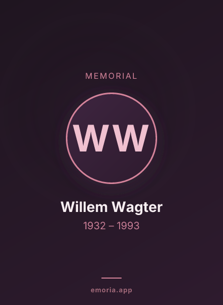Memorial portrait of Willem Wagter
