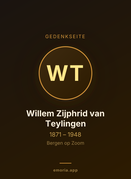 Gedenkportrait von Willem Zijphrid van Teylingen