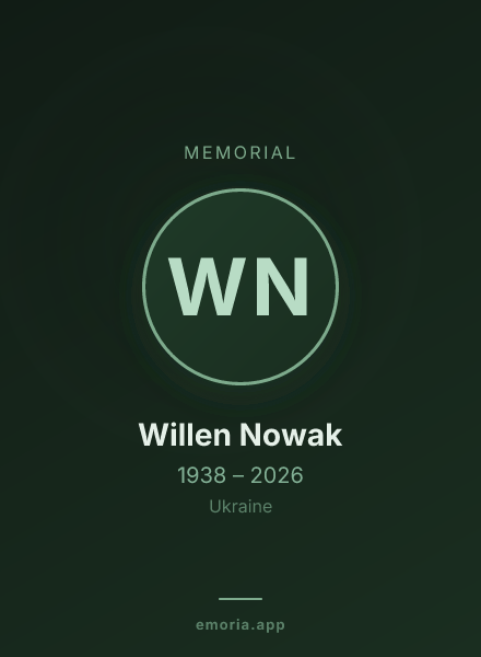 Memorial portrait of Willen Nowak