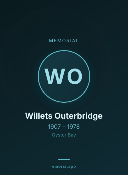 Memorial portrait of Willets Outerbridge