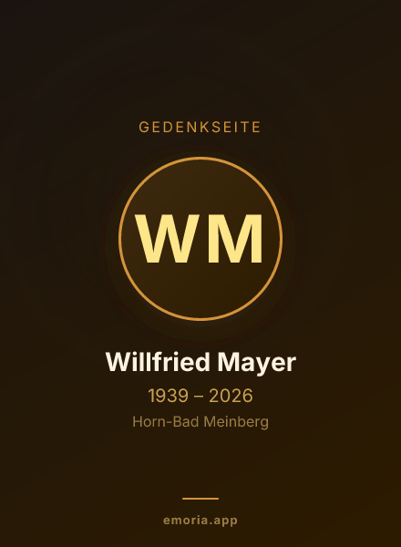 Gedenkportrait von Willfried Mayer