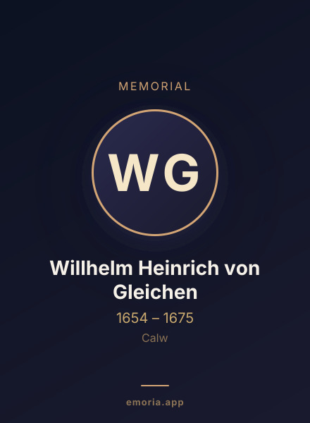 Memorial portrait of Willhelm Heinrich von Gleichen