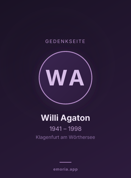 Gedenkportrait von Willi Agaton