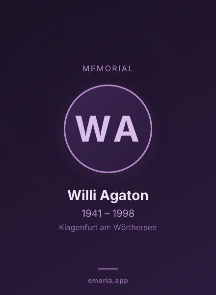Memorial portrait of Willi Agaton