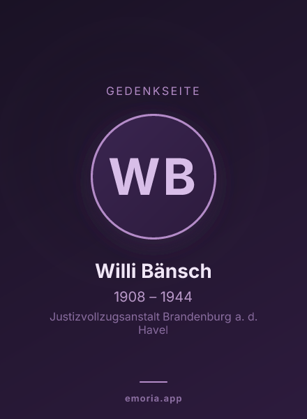 Gedenkportrait von Willi Bänsch