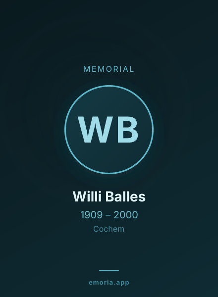 Memorial portrait of Willi Balles