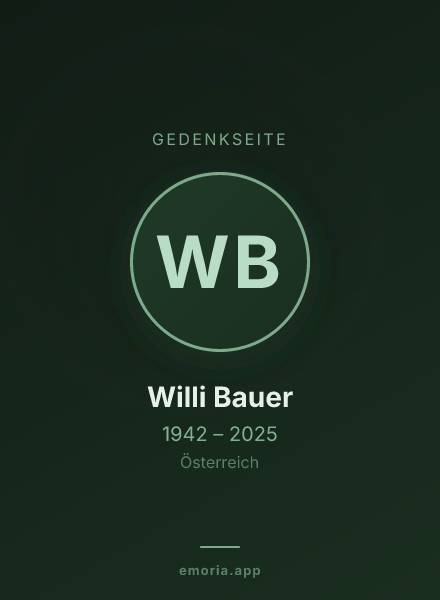 Gedenkportrait von Willi Bauer