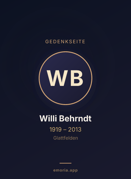Gedenkportrait von Willi Behrndt