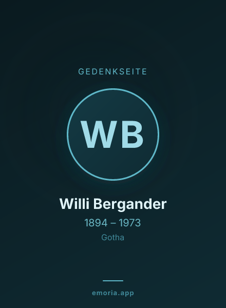 Gedenkportrait von Willi Bergander