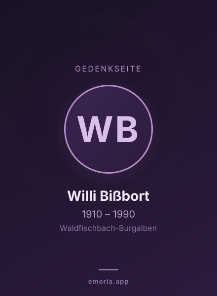 Gedenkportrait von Willi Bißbort