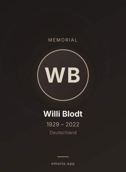 Memorial portrait of Willi Blodt
