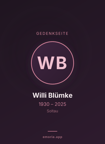 Gedenkportrait von Willi Blümke