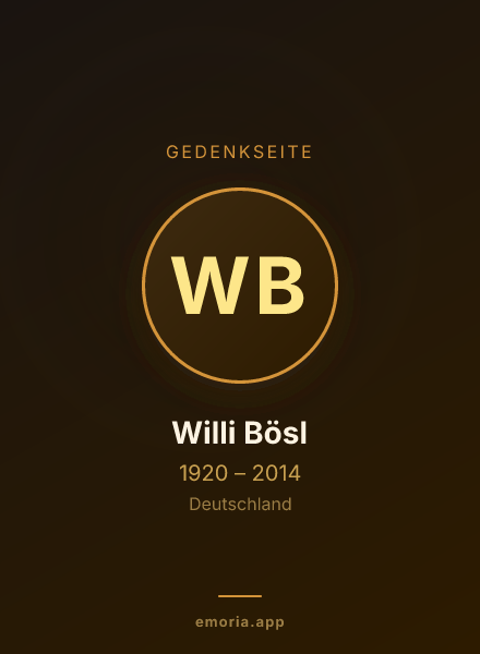 Gedenkportrait von Willi Bösl