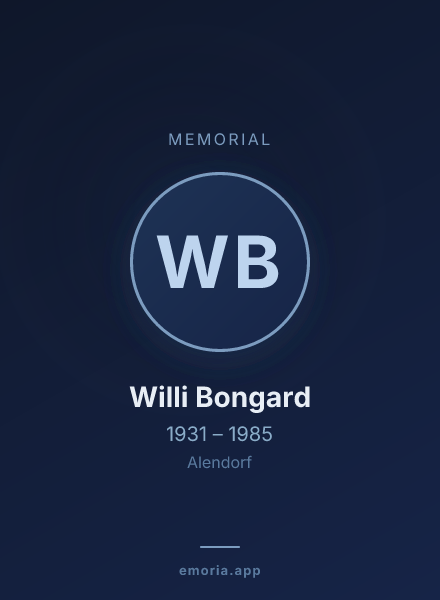 Memorial portrait of Willi Bongard