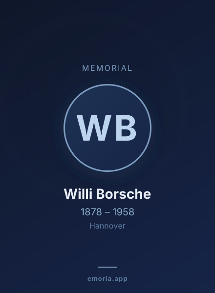 Memorial portrait of Willi Borsche