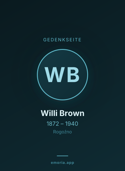 Gedenkportrait von Willi Brown