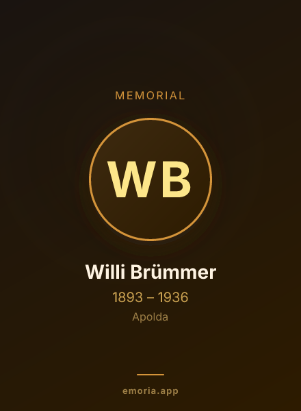 Memorial portrait of Willi Brümmer