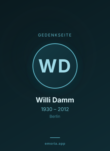 Gedenkportrait von Willi Damm