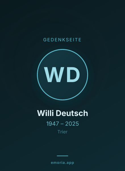 Gedenkportrait von Willi Deutsch
