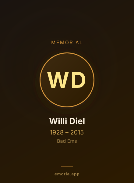Memorial portrait of Willi Diel