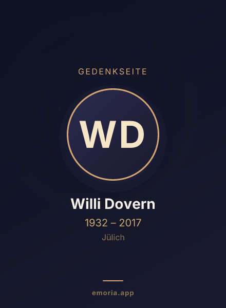 Gedenkportrait von Willi Dovern