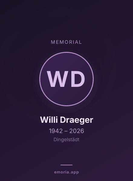 Memorial portrait of Willi Draeger