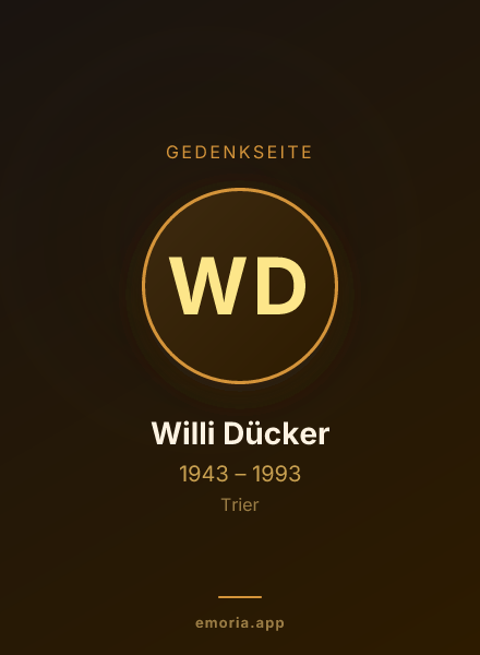 Gedenkportrait von Willi Dücker