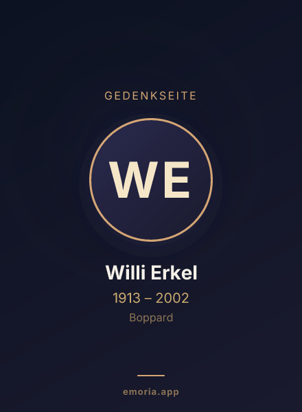 Gedenkportrait von Willi Erkel