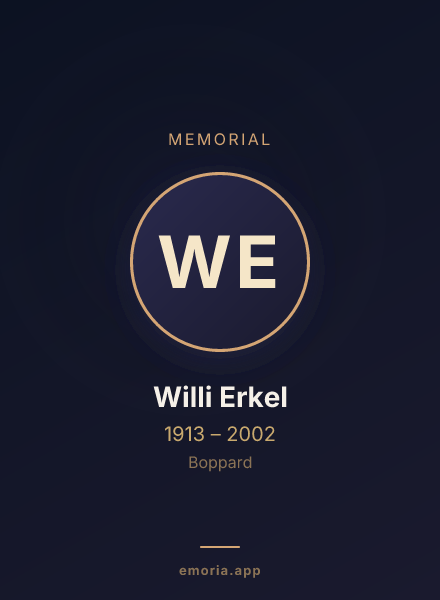 Memorial portrait of Willi Erkel