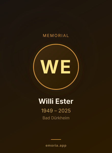 Memorial portrait of Willi Ester