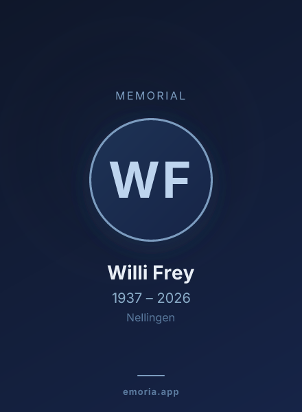Memorial portrait of Willi Frey
