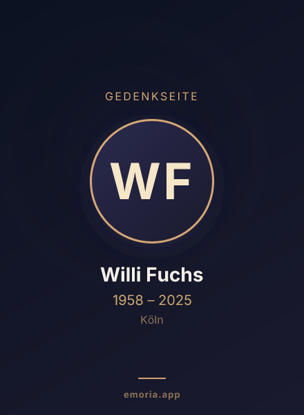 Gedenkportrait von Willi Fuchs