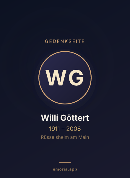 Gedenkportrait von Willi Göttert