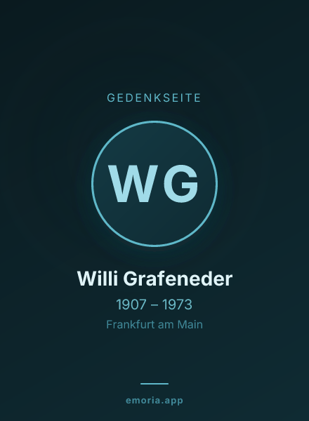 Gedenkportrait von Willi Grafeneder