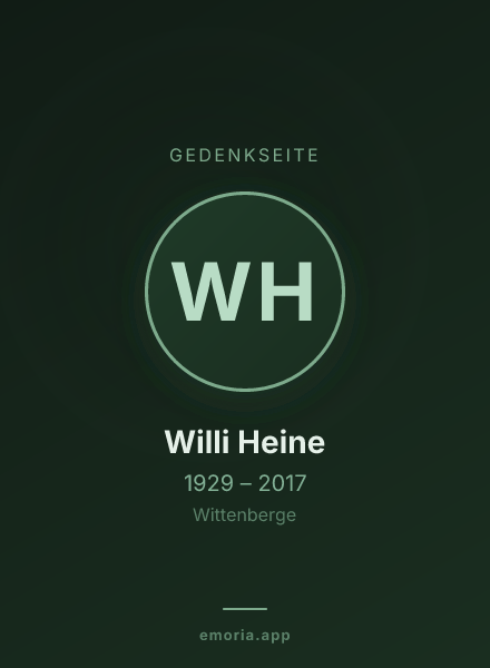 Gedenkportrait von Willi Heine