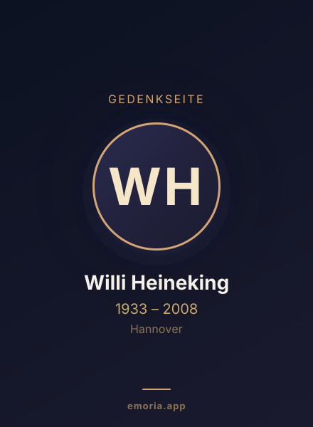 Gedenkportrait von Willi Heineking