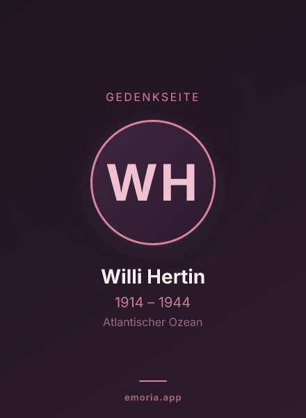 Gedenkportrait von Willi Hertin
