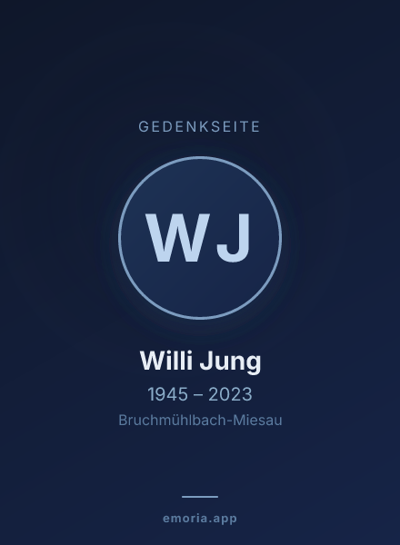 Gedenkportrait von Willi Jung