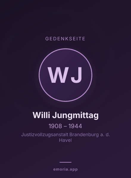 Gedenkportrait von Willi Jungmittag