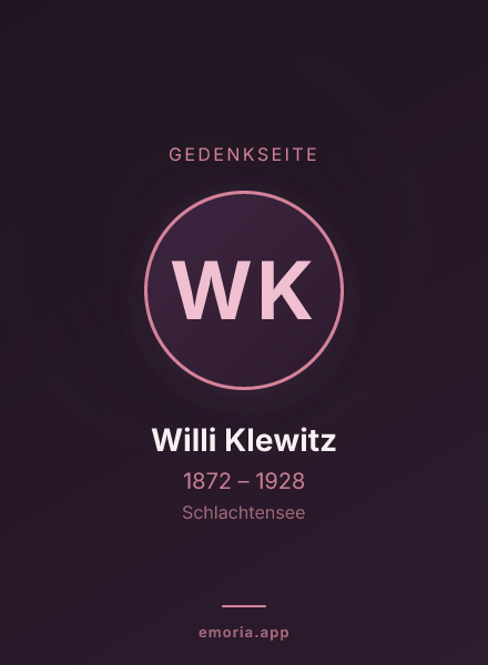 Gedenkportrait von Willi Klewitz
